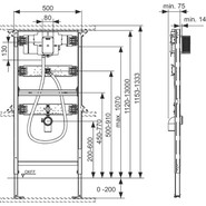 Инсталляция для писсуара TECEprofil с клапаном U2 (h = 1120 мм) 9320013 - фото 2