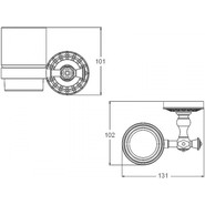 Стакан для зубных щеток Bronze de luxe Windsor K25006, цвет бронза - фото 2