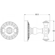 Двойной крючок Bronze de luxe Windsor K25205, цвет бронза - фото 2