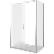 Душевое ограждение Bas Latte WTW+SP G-WE 130х80 см алюминий/матовое - фото 