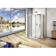 Душевое ограждение Bas Orion WTW+SP G-CH 120х100 см хром/матовое - фото 4