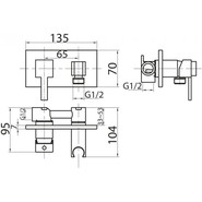 Смеситель для гигиенического душа Cezares CZR-DA6-01 - фото 2