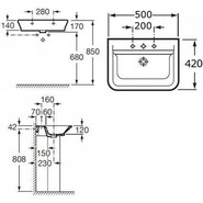 Раковина подвесная Roca Gap 50 см 327476000 - фото 5