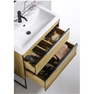 Тумба напольная с раковиной Aqwella Fargo 70 см FRG0107DB/FRGN440, дуб балтийский - фото 3