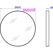 Зеркало Aqwella Fargo 60 см RM0206BLK, черный - фото 3