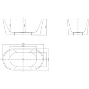 Ванна отдельностоящая BelBagno BB202-1600-800 160х80 см, Размер - мм: 1600х800 - фото 3