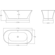 Ванна отдельностоящая BelBagno BB402-1700-790 170х80 см - фото 4