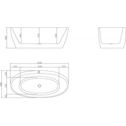 Ванна отдельностоящая BelBagno BB404-1500-800 150х80 см, Размер - мм: 1500х800 - фото 3