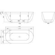 Ванна отдельностоящая BelBagno BB70-1700-800 170х80 см - фото 5