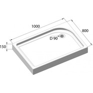 Поддон акриловый BelBagno 100х80 см TRAY-BB-AH-100/80-15-W-R - фото 6