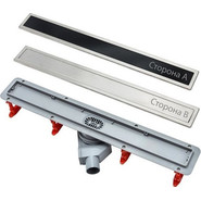 Трап Pestan (BETTOSERB) Confluo Premium Black Glass Line 75 см 13000294, нержавеющая сталь/стекло, хром/черный (под плитку), Цвет производителя: хром, чёрный, Размер трапа: 750 - фото 