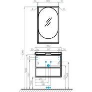 Зеркало Акватон Лофт Фабрик 50 см 1A242502LTDY0, дуб кантри - фото 3
