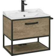 Тумба подвесная с раковиной Акватон Лофт Фабрик 65 см 1A2423K0LTDY0, дуб кантри - фото 