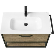 Тумба подвесная с раковиной Акватон Лофт Фабрик 80 см 1A2424K6LTDY0, дуб кантри - фото 3