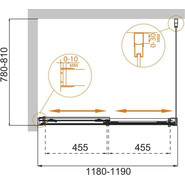 Душевое ограждение Cezares 120х80 см TANDEM-SOFT-AH-2-120/80-P-Cr-R, хром/матовое - фото 6