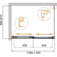 Душевое ограждение Cezares 120х90 см TANDEM-SOFT-AH-2-120/90-P-Cr-R, хром/матовое - фото 6