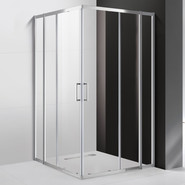 Душевое ограждение Cezares 130х130 см MOLVENO-A-22-100+30-C-Cr-IV, хром/прозрачное - фото 