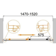 Душевая дверь Cezares 150 см MOLVENO-BF-1-150-P-Cr, хром/матовое - фото 5
