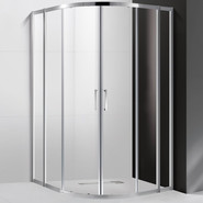 Душевое ограждение Cezares 120х120 см MOLVENO-R-22-100+20-C-Cr-IV, хром/прозрачное - фото 