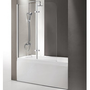 Шторка для ванны Cezares Eco V-21 120 см, хром/прозрачное - фото 