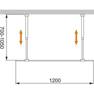 Душевая перегородка Cezares 120 см LIBERTA-L-2-120-C-Cr (телескопические кронштейны, стекло 8 мм) хром/прозрачное - фото 4