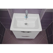 Тумба подвесная с раковиной ROCA The GAP 60 см ZRU9302734, белый - фото 3