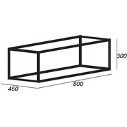 Тумба подвесная с раковиной Cezares CADRO-80/46/30-1C-SO-MET-ST 80 см, черный/белый - фото 3