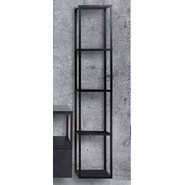 Пенал подвесной открытый Cezares Cadro 30 см CADRO-30/30/160-4C-SO-MET-ST, черный - фото 