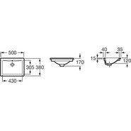 Раковина врезная на столешницу Roca Diverta 50 см 327114000 - фото 4