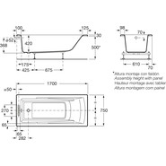 Ванна акриловая Roca Hall 170х75 см ZRU9302768 - фото 4