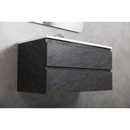 Тумба подвесная с раковиной Cezares MOLVENO-100-2C-SO-ANTR 100 см, Antracite - фото 4