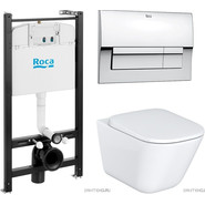 Инсталляция с подвесным унитазом Roca Gap Rimless 893104100 - фото 