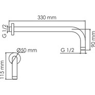 Кронштейн стеновой WasserKraft Mindel A146, белый - фото 2