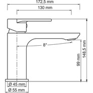 Смеситель для раковины WasserKraft Mindel 8503, белый - фото 6