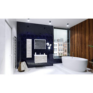 Зеркальный шкаф ROCA Ronda 80 см ZRU9303009, бетон/белый матовый - фото 3