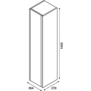 Пенал ROCA The Up 30 см левый ZRU9303013, белый - фото 6