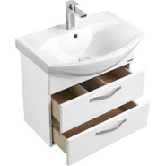 Тумба подвесная с раковиной Акватон Ария 65М см 1A1233K0AA010, белый - фото 3