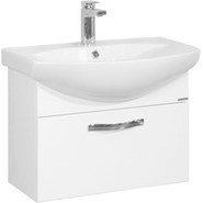 Тумба подвесная с раковиной Акватон Ария 65 см 1A1340K0AA010, белый - фото 