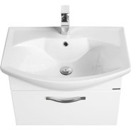 Тумба подвесная с раковиной Акватон Ария 65 см 1A1340K0AA010, белый - фото 2