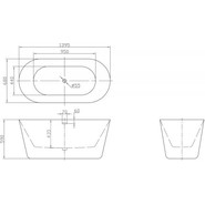 Ванна отдельностоящая BelBagno BB306-1395 140х70 см, Размер - мм: 1400х700 - фото 5