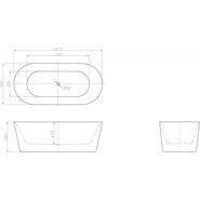 Ванна отдельностоящая BelBagno BB306-1675 165х80 см, Размер - мм: 1650х800 - фото 5