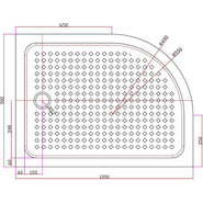 Акриловый поддон Cezares TRAY-A-RH-120/90-550-15-W-L 120х90 см - фото 3