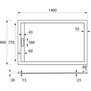 Мраморный поддон Cezares TRAY-AS-AH-140/90-30-W 140х90 см - фото 4