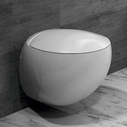 Унитаз подвесной Sanita Luxe Ringo WC.WH/Ringo/DM.Rim/WHT.G/S1 с крышкой микролифт - фото 