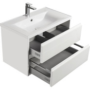 Тумба подвесная с раковиной Акватон Римини 80 см 1A2267K3RN010, белый - фото 2