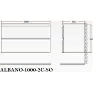 Тумба подвесная с раковиной BelBagno ALBANO-1000-2C-SO-PS 100 см, Pino Scania, Цвет фасада: Pino Scania - фото 6