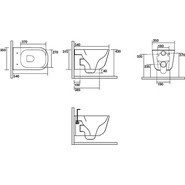 Унитаз подвесной безободковый Kerasan Tribeca 511431, черный матовый - фото 3