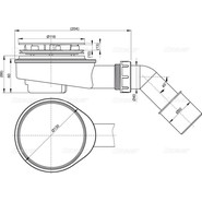 Сифон для душевого поддона AlcaPlast A492CR DN90 - фото 2