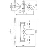 Смеситель для ванны Haiba HB3119-4, бронза - фото 3