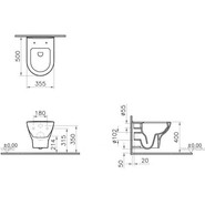 Унитаз подвесной безободковый Vitra Zentrum 5795B003-0075 - фото 4